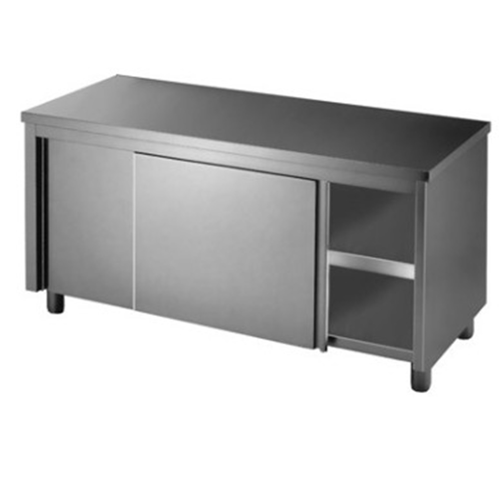 Stainless Steel Cabinet with Sliding Doors