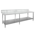 Stainless Steel Bench 2100 W x 700 D with 150mm Splashback