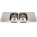 Kitchen Sink with Centre Double Bowls 1380 L x 480 D