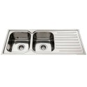 Kitchen Sink with Left Double Bowls with Drainer 1180 L x 480 D