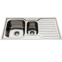 Kitchen Sink with Left 1.5 Bowls  980 L x 480 D