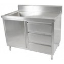 Single Sink Cabinet 1200 W x 600 D with Left Bowl and 150mm Splashback