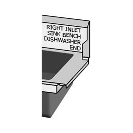 Right Inlet Single Sink Dishwasher  Bench 1200mm