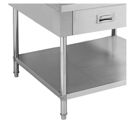 Stainless Steel Bench with 2 Drawers