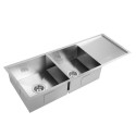 Kitchen Sink 1114 W x 450 D Stainless Steel with Drainer