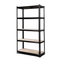 Heavy Duty Steel Storage Racking 700 W x 300 D x 1500 H - Matte Black