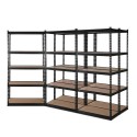 5 x Heavy Duty Steel Storage Racking 900 W x 400 D x 1800 H - Black