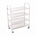 4 Tier Stainless Steel Trolley Cart Medium 550 W x 320 D x 790 H