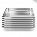 6 x Gastronorm GN Pan 1/1 GN Pan 100 mm Deep Stainless Steel Tray