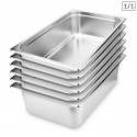 6 x Gastronorm GN Pan 1/1 GN Pan 150 mm Deep Stainless Steel Tray