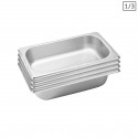 4 x Gastronorm GN Pan 1/3 GN Pan 60.5 mm Deep Stainless Steel Tray