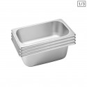 4 x Gastronorm GN Pan 1/3 GN Pan 100 mm Deep Stainless Steel Tray