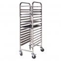 15 Tier Stainless Steel Bakery Trolley Suits 600 x 400 mm Tray
