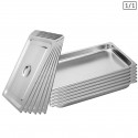 6 x Gastronorm GN Pan 1/1 GN Pan 40 mm Deep Stainless Steel Tray With Lid