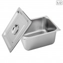Gastronorm GN Pan 1/2 GN Pan 200 mm Deep Stainless Steel Tray With Lid