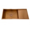 Brushed Copper Kitchen Sink with Drainer 1070 W x 450 D x 220 H