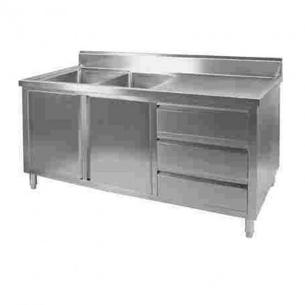Double Stainless Sink Cabinets