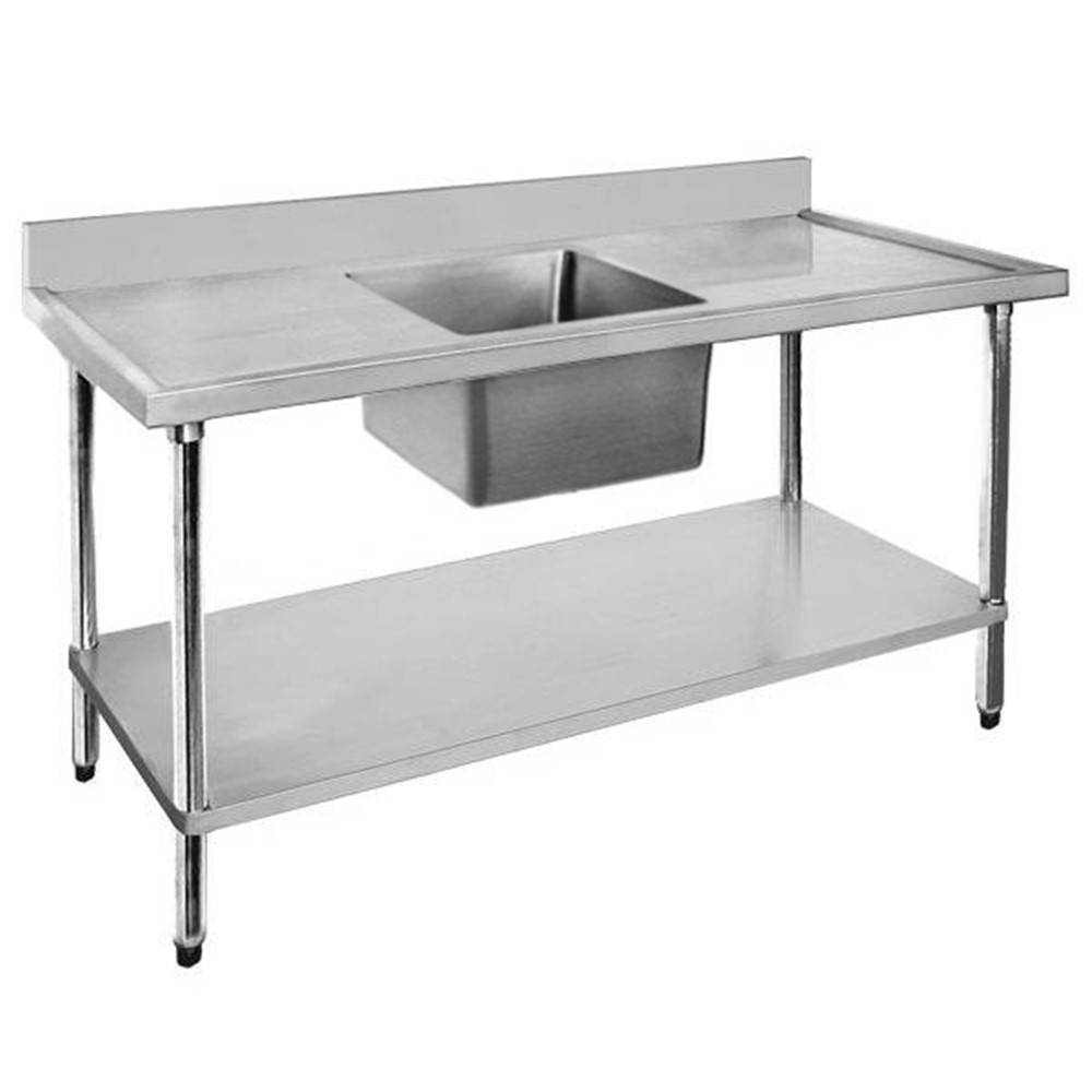 Single Sink Bench 1800 W x 700 D x 900 H mm with Centre Bowl